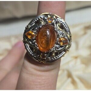 Chunky vintage sterling silver ring sz 7